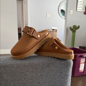 UGG Brown Buckle Mules